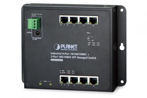 Planet Industrial 8-Port Gigabit PoE Wall-mount Switch