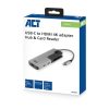 ACT AC7021 USB-C to HDMI 4K adapter Hub & Card Reader