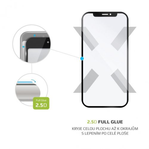 FIXED Üvegfólia Képernyővédő Full-Cover Samsung Galaxy A80, full screen, Fekete