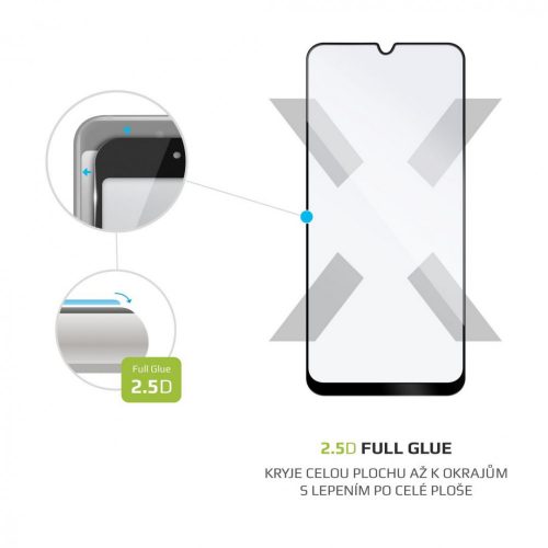 FIXED Üvegfólia Képernyővédő Full-Cover Samsung Galaxy A50/A50s/A30s, full screen bonding, Fekete