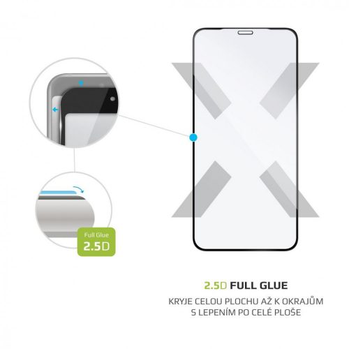 FIXED Üvegfólia Képernyővédő Full-Cover Apple iPhone X/XS/11 Pro, full screen, Fekete