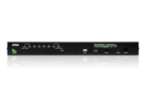 ATEN CS1708A 8-Port PS/2-USB VGA KVM Switch with Daisy-Chain Port and USB Peripheral Support