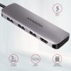 AXAGON HMC-HCR3A SuperSpeed USB-C COMBO 5in1 hub Grey