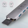 AXAGON HMC-HCR3A SuperSpeed USB-C COMBO 5in1 hub Grey