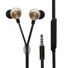 2GO Luxury Zipper-Style In-Ear Stereo Headset Black/Gold