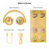 BuddyPhones POP Fun Bluetooth Headset for Kids Yellow PopFun