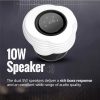 Promate  HomeCloud 3-in-1 Cloud Design Wireless Speaker with LED Nightlight and Wireless Charger Black/White