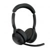 Jabra Evolve2 55 MS Stereo with Link380a Bluetooth Headset with Charging Stand Black