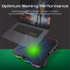 VERTUX Glare RGB Quiet Cooling Laptop Stand Black