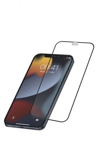 Cellularline Protective tempered glass for full screen CAPSULE for Apple iPhone 13/13 Pro, black