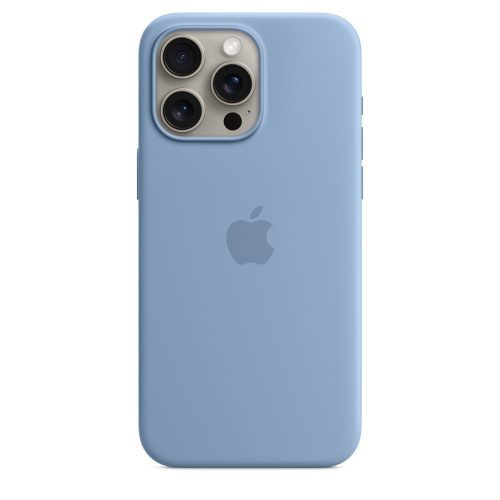 Apple iPhone 15 Pro Max Silicone Case with MagSafe Winter Blue