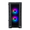 COOLER MASTER Ház Mini Tower ATX MASTERBOX MB320L ARGB + Kontroller,2db Ventilátorral,Tápegység nélkül, Üvegfalú, fekete