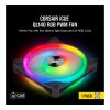 CORSAIR Rendszerhűtő Ventilátor, iCUE QL140 RGB, 14cm, fekete