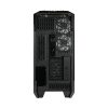 COOLER MASTER Ház ATX HAF 700 + 5db Ventilátor + ARGB Gen2 Kontroller + HUB, Tápegység nélkül, Üvegfalú, fekete