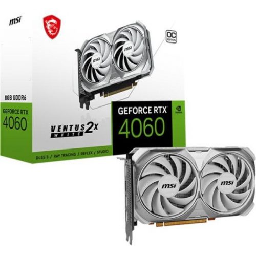 MSI Videokártya PCI-Ex16x nVIDIA RTX 4060 VENTUS 2X WHITE 8GB DDR6 OC