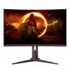 AOC Ívelt Gaming 165Hz VA monitor 27" CQ27G2S/BK, 2560x1440, 16:9, 250cd/m2, 1ms, 2xHDMI/DisplayPort