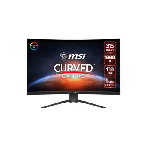 MSI Monitor GAMING MAG 325CQRF-QD Ívelt Rapid VA 31,5" QHD 2560x1440, 3500:1 CR, 300nits, 1ms, 170Hz, DP, 2x HDMI, USB-C