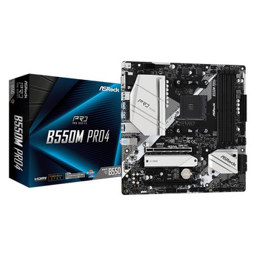 ASROCK Alaplap AM4 B550M PRO4 AMD B550, mATX