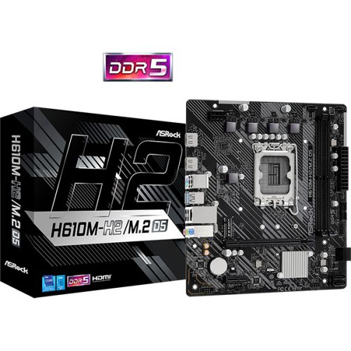 ASROCK Alaplap S1700 H610M-H2/M.2 D5 INTEL H610, mATX