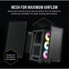 CORSAIR Ház 2000D RGB AIRFLOW Mini-ITX, 3xAF120 RGB SLIM Ventillátorral, SFX Tápegység nélkül, Edzett Üveg, fekete