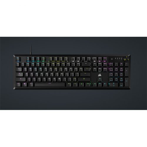 CORSAIR Vezetékes Billentyűzet Gaming, K70 CORE RGB, Mechanikus, MLX Red switch, 104 gombos, US, fekete