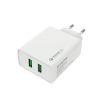 COLORWAY USB töltő adapter, 2USB Quick Charge 3.0 (36W) white (CW-CHS017Q-WT)