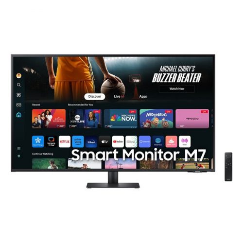 SAMSUNG Smart VA 43" monitor M7, 3840x2160, 16:9, 300cd/m2, 4ms, 2xHDMI/3xUSB/USB-C/WiFi/Bluetooth, hangszóró