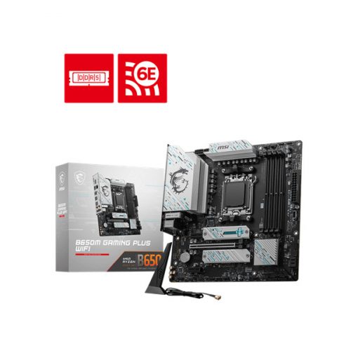 MSI Alaplap AM5 B650M GAMING PLUS WIFI AMD B650, mATX