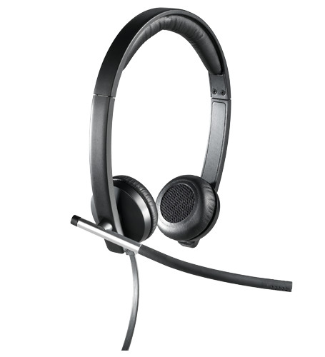 Logitech headset H650E Sztereo Headse Fekete