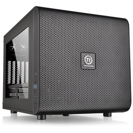 Thermaltake Core V21 táp nélküli ablakos MT Mini Tower számítógépház fekete