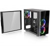 Thermaltake View 31 TG RGB táp nélküli Mid Tower számítógépház fekete Tempered Glass