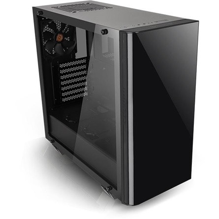 Thermaltake View 21 Tempered Glass Edition táp nélküli ablakos Mid Tower számítógépház fekete