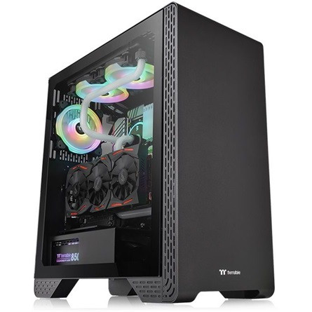 Thermaltake S300 TG táp nélküli ablakos MT Mini Tower számítógépház fekete