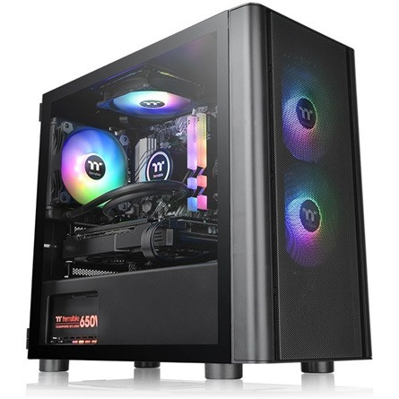 Thermaltake V150 TG ARGB Breeze táp nélküli ablakos MT Mini Tower számítógépház fekete