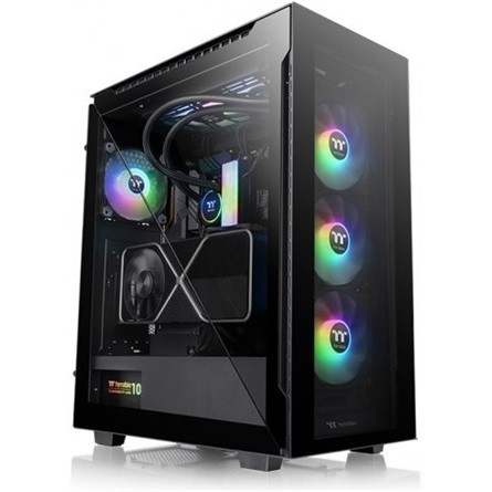 Thermaltake Divider 500 TG ARGB táp nélküli ablakos Mid Tower számítógépház fekete