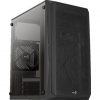 Aerocool CS-107 Mesh FRGB táp nélküli ablakos MT Mini Tower számítógépház fekete