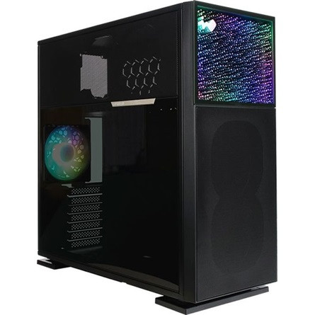 InWin N515 táp nélküli ablakos Mid Tower számítógépház fekete