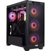 InWin D5 táp nélküli ablakos Mid Tower számítógépház fekete