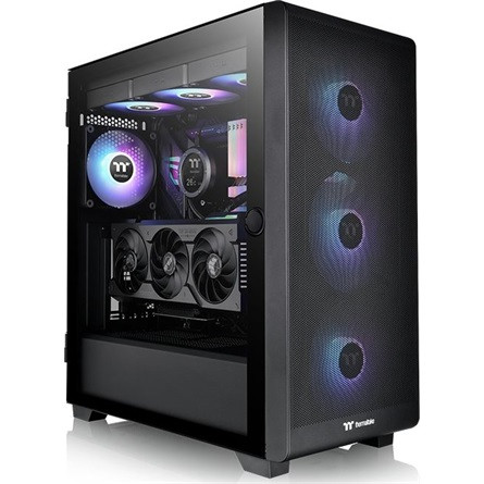 Thermaltake S250 TG ARGB táp nélküli ablakos Mid Tower számítógépház fekete