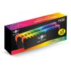 Spirit of Gamer Memória Hűtő - HEATSINK RGB MEMORY (DDR3/DDR4, RGB, aluminium, fekete)