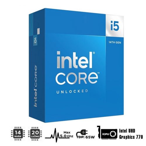 Intel Processzor - Core i5-14500 (2600Mhz 24MBL3 Cache 10nm 65W skt1700 Raptor Lake) BOX