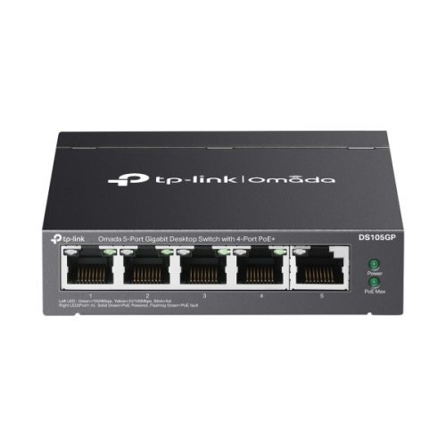 TP-Link Switch  PoE - DS105GP (5 port 1Gbps; 4x at PoE+ port; 65W)