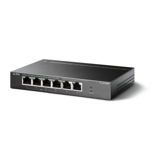 TP-Link Switch  PoE - TL-SF1006P (6port 100Mbps; 4 af/at PoE+ port; 67W)