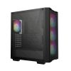 DeepCool Számítógépház - CC560 MESH V2 (fekete, ablakos, 4x12cm A-RGB ventilátor, ATX, 2xUSB3.0, fekete)