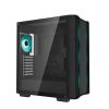 DeepCool Számítógépház - CC560 V2 (fekete, ablakos, 4x12cm RGB venti, Mini-ITX / Micro-ATX / ATX, 1xUSB3.0, 1xUSB2.0)