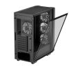 DeepCool Számítógépház - CC560 V2 (fekete, ablakos, 4x12cm RGB venti, Mini-ITX / Micro-ATX / ATX, 1xUSB3.0, 1xUSB2.0)