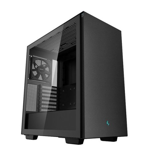 DeepCool Számítógépház - CH510 (fekete, ablakos, 1x12cm ventilátor, Mini-ITX / Micro-ATX / ATX / E-ATX, 2xUSB3.0)