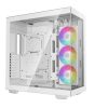 DeepCool Számítógépház - CH780 WH (fehér, ablakos, 3x140mm A-RGB ventilllátor, E-ATX, 4xUSB3.0)