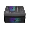 Endorfy Számítógépház - Arx 500 ARGB (ATX /micro ATX/ITX, 1xUSB-C, 2xUSB3.0, 4x14cm LED ventilátor, ablakos, fekete)