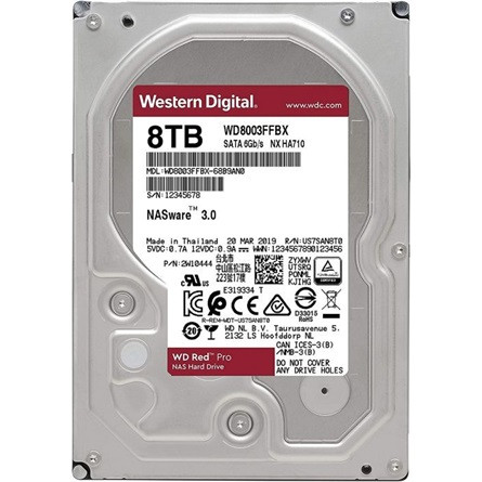 Western Digital Red Pro 8TB 7200rpm 256MB SATA3 3,5" HDD